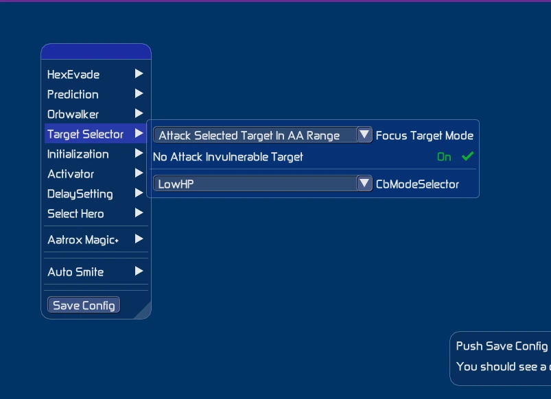Módulo Target Selector del loader